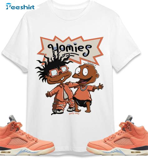 Homies Rugrats Shirt Jordan 5 Dj Khaled Crimson Bliss Crewneck Tee Tops