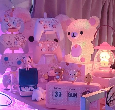 Pin By Girlsetups On ♡︎setup♡︎ Kawaii Room Video Game Room Design