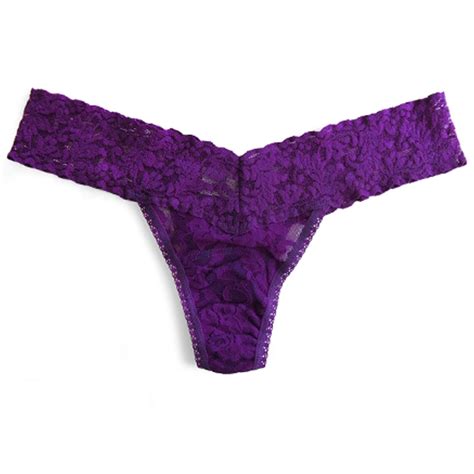 Hanky Panky Low Rise Thong Purple Velvet Panties Underwear