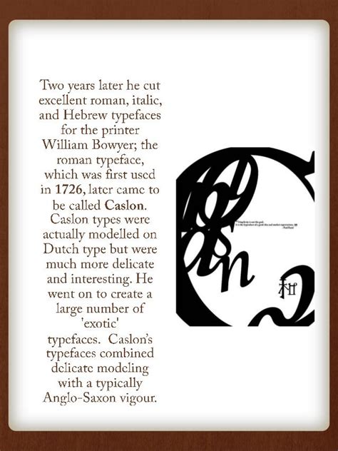 Caslon Typeface