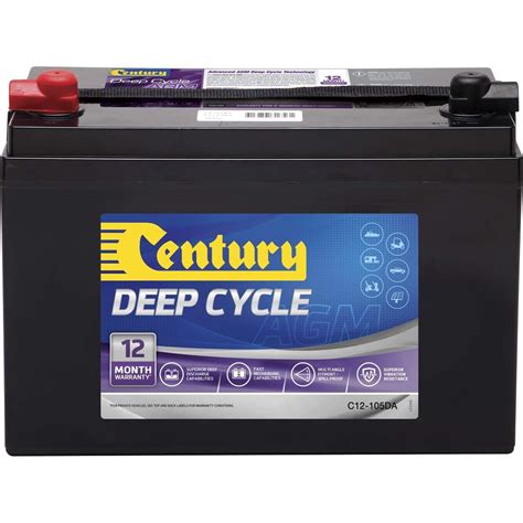 Century Deep Cycle AGM Automotive Battery 12V 105 AH