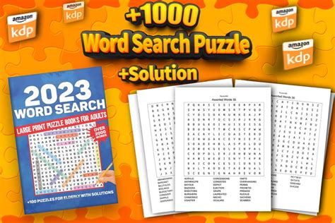 1000 Word Search Puzzle And Solutions Kdp Interior