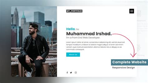 Responsive Personal Portfolio Website Using HTML CSS JavaScript Complete Website From