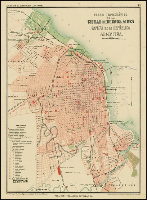 Mapa De Buenos Aires Antiguo Mapa Histórico Y De época De Buenos Aires