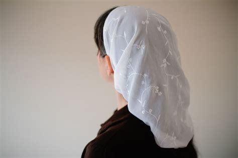 Long Prayer Veil Elegant Head Cover For Modest Women Etsy Veil