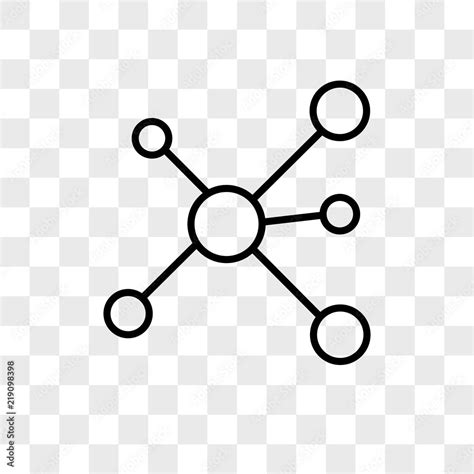 Network Vector Icon On Transparent Background Network Icon Stock