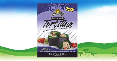 # 168542 $75.95 /case & free shipping on orders over $750 buy 15 + cases $70.95 /case save 7 % Exotic Black Rice Tortillas | Food For Life