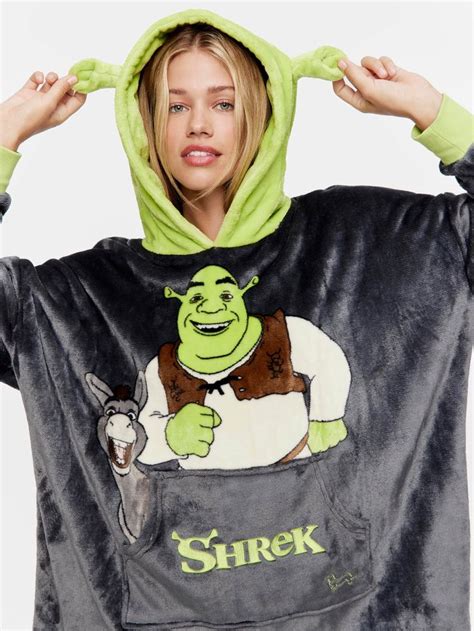 Shrek Fleece Cuddle Shnuggle Shrek Kids Pjs Pyjamas