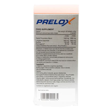 Prelox Male Sexual Pleasure Enhancer 60 Tablets Chemist Direct