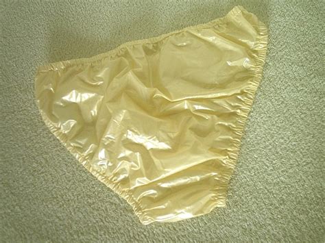 adult unisex yellow high leg bikini style plastic pvc pants panties knickers m ebay