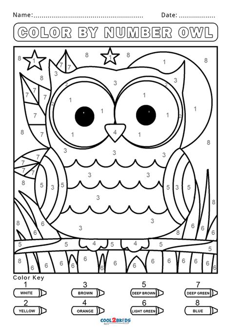 Fun number activities for preschoolers and kindergarteners. Free Color by Number Worksheets | Cool2bKids