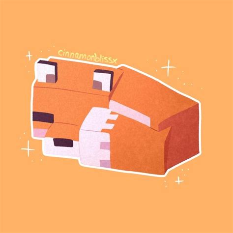 A Little Sleeping Fox Editdrawing 🦊 Minecraft Minecraft Drawings