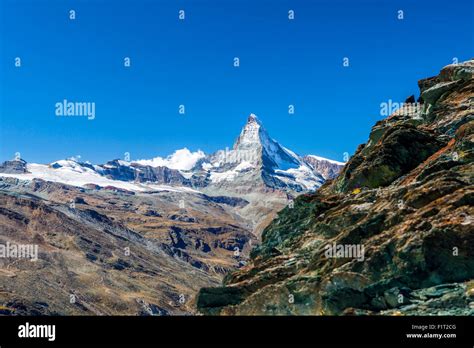 Overview Of The Matterhorn Zermatt Canton Of Valais Pennine Alps