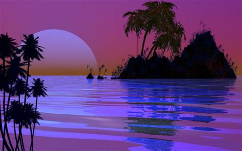Free Download Tropical Island Sunset Wallpaper Tropical Sunset