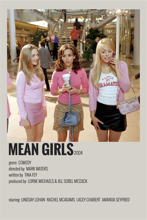 Mean Girls Minimalist Colour Palette Print A4 Alternative Movie Poster