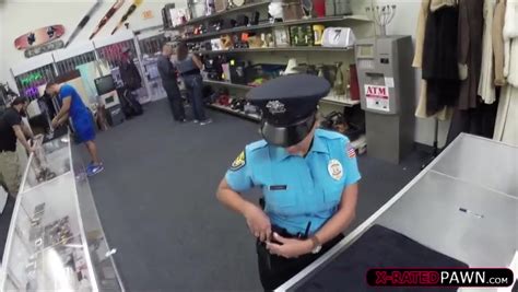 Sexy Police Woman Wants To Pawn Her Weapon And Ends Up