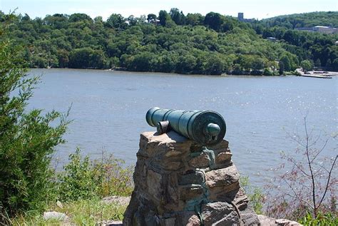 Cannon On Site Of Fort Constitution Trained Towards West Point