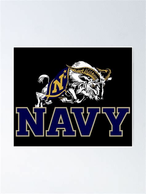 Usna United States Naval Academy Bill The Goat Mascot Navy Poster By