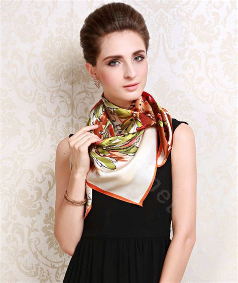 Buy Wholesale Luxury Women Autumn And Winter 100 Mulberry Silk Square Floral Print Scarf Shawl