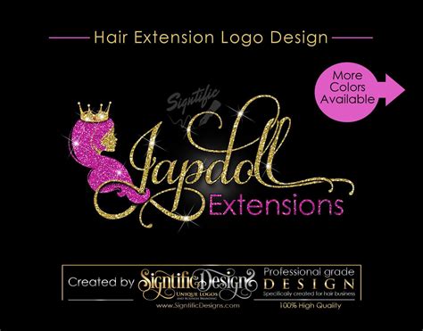 Hair Extensions Logo Hair Logo Design Hair Collection Logo Gold And