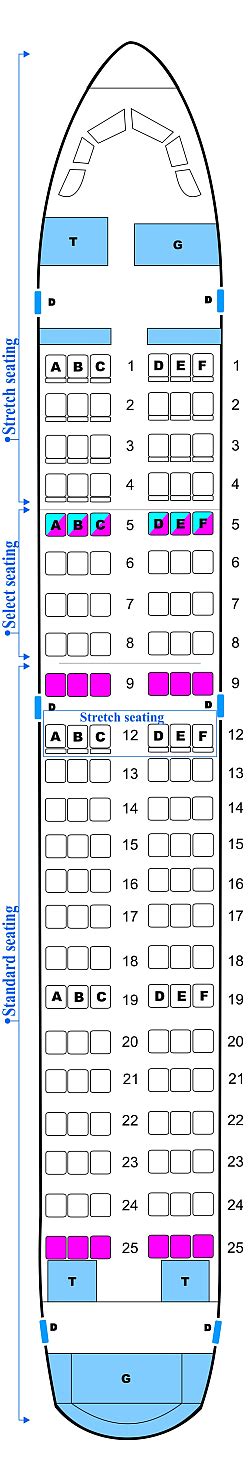 Seat Map Midwest Airlines Airbus A319 Seatmaestro