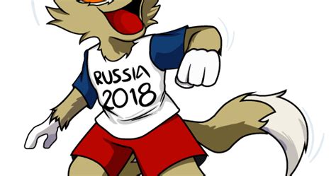 zabivaka mascota rusia 2018 con balón oficial telstar 18 nueva mega imagen vector