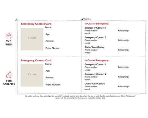 Emergency Contact Card For Children Rcrc Toolbox Pin On Quick Saves