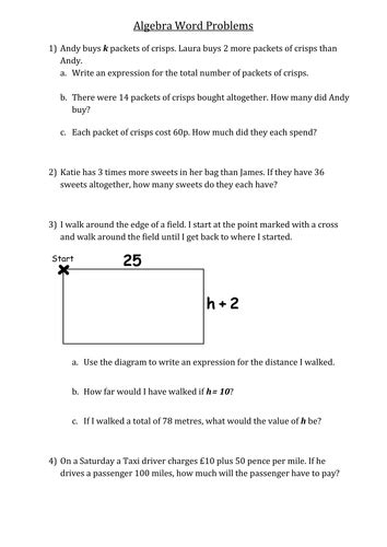 We include many mixed word problems or word problems with irrelevant data so that students must think about the problem carefully rather than just apply a formulaic solution. Algebra word problems | Teaching Resources