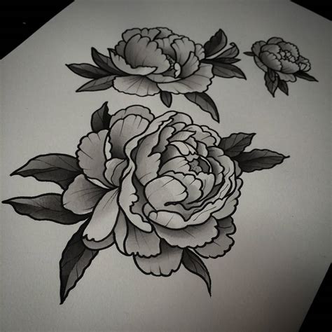Peony Tattoo Drawing At Explore Collection Of