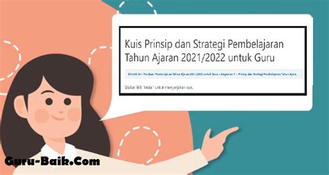 Jawaban Kuis Prinsip Dan Strategi Pembelajaran Tahun 20212022 Untuk