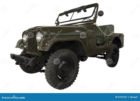 Vintage Army Jeep Stock Image Image 9751931