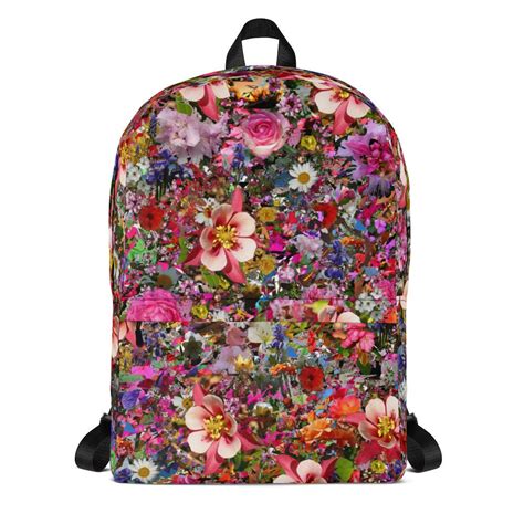 Flower Backpack Flower Designer Bag Back To School Bag Etsy Uk