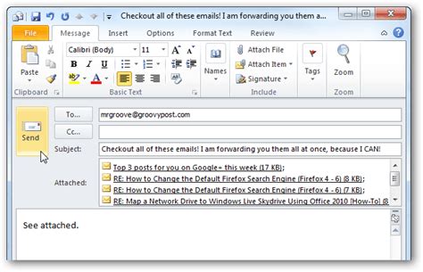 Forward Multiple Emails At Once With Outlook 2010