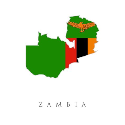 Map Of Zambia And Zambian Flag Illustration Zambia Flag Map The Flag Of The Country In The