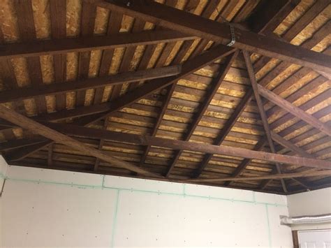 Drywall Garage Ceiling Support Beams Question Diy Home Improvement