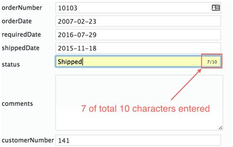 Show Remaining Characters In Textarea Input Phpgrid Php Datagrid