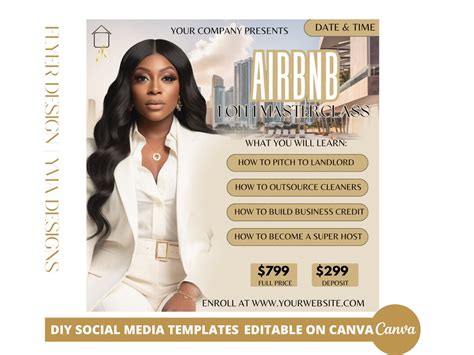 Airbnb Master Class Flyer Diy Airbnb Class Flyer Airbnb Instagram Templates Ig Flyer Airbnb