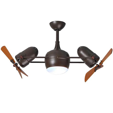 This dual rotational ceiling fan has double the cooling power with 2 oscillating fans, its unique look will add to the decor of any commercial, residential or industrial space. 40" Dual Head Wood Blade Ceiling Fan | Ceiling fan ...