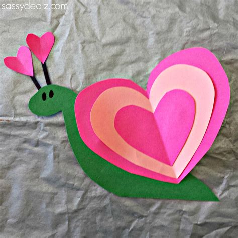Heart Snail Craft For Kids Valentine Art Project