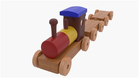 3d Wooden Toy Train Turbosquid 1508425