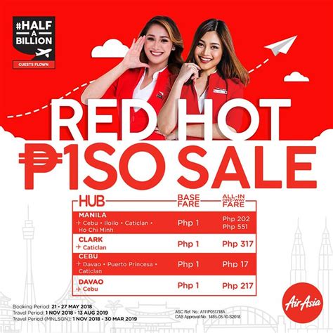 See the best & latest air asia promo fare 2018 coupon codes on iscoupon.com. AirAsia Red Hot Sale May 2018 - Book Flights for as Low as ...
