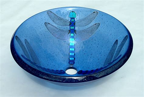 Dragonfly Vessel Sink By Mark Ditzler Art Glass Sink Artful Home