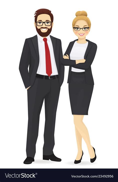 Business Man And Woman Royalty Free Vector Image Cartoon People
