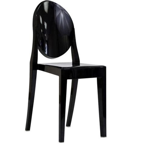 Flash furniture 4 pack ghost chair with oval back in transparent crystal. Philippe Starck Style Victoria Ghost Side Chair Black | Contemporary Furniture Warehouse (With ...