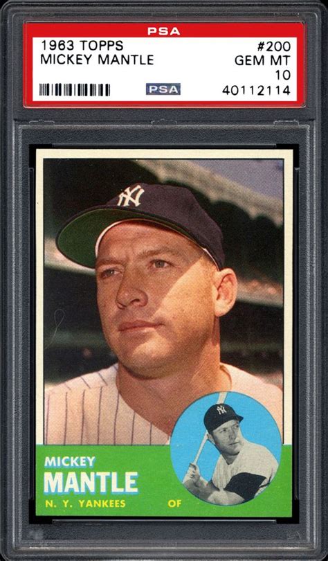 1963 Topps Mickey Mantle Psa Cardfacts