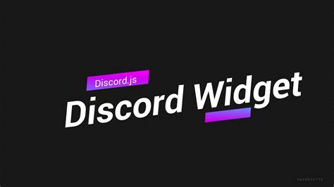 You can refer to any small device as a widget when you do not know exactly what it is or. Website Discord Widget - YouTube