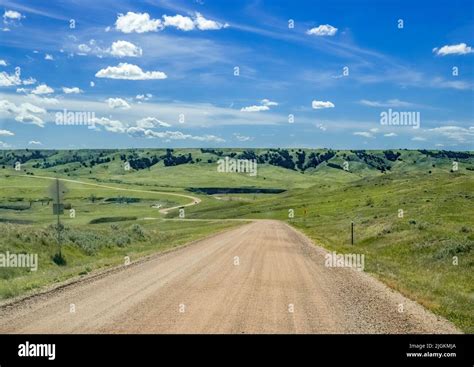 Sage Creek Rim Road In Badlands National Park South Dakota Stock Photo