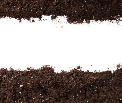 Soil Or Dirt Section Isolated On White Background Hillrag