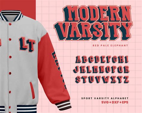 Modern Varsity Font Svg Font Varsity Font Letters Varsity Jacket