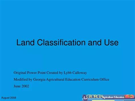 Ppt Land Classification And Use Powerpoint Presentation Free